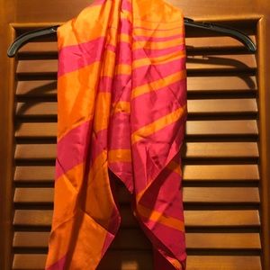Echo Scarf Orange & Pink Bold Design Lg
